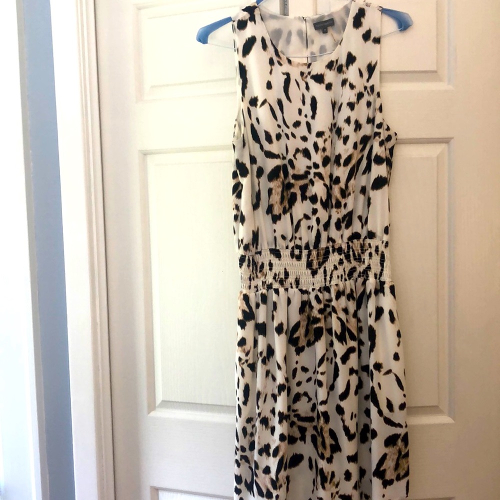White and leopard print Vince Camuto Dress